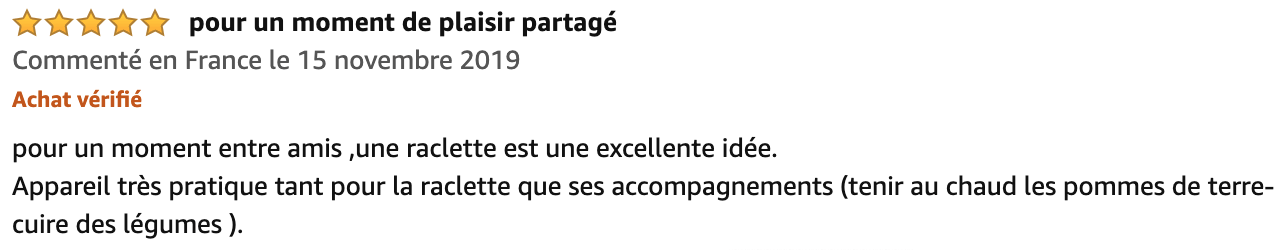 commentaire Severin Gril Raclette Pierre Naturelle